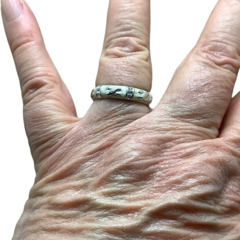 NWOT LGA sterling silver enamel designer ring